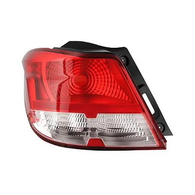 Lanterna traseira do onix chevrolet de 2012 a 2016 acrílica vermelha e cristal lado esquerdo acrilico fitam cod 36026e 12648