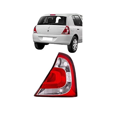 Lanterna traseira do clio hatch renault de 2013 em diante bicolor lado direito tyc cod 29468