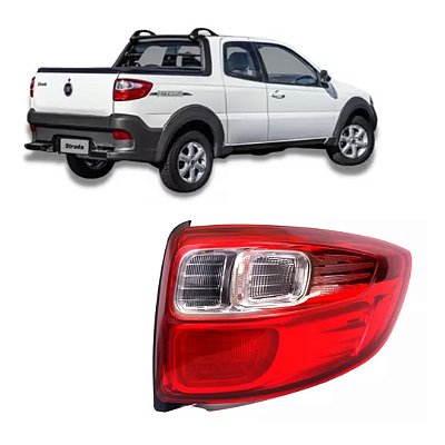Lanterna traseira da strada fiat de 2014 em diante acrilica bicolor lado direito cod 23370