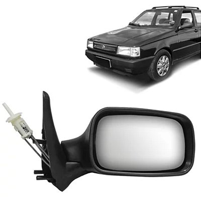 Retrovisor do uno fiat de 2001 a 2005 externo do lado direito de 2 portas com controle de modelo convexo cofran cod 12921