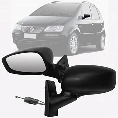 Retrovisor de idea fiat de 2004 a 2010 externo do lado esquerdo com controle metagal cod rtne91cr