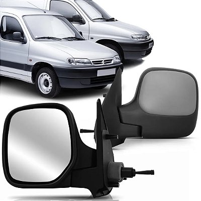 Retrovisor do berlingo e partner citroen de 1996 a 2007 externo do lado esquerdo de modelo texturizado com controle cod 21221