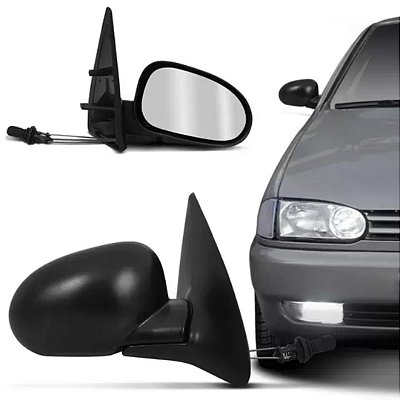 Retrovisor externo do gol de 1995 a 1999 4 portas com controle lado esquerdo cod rx1115