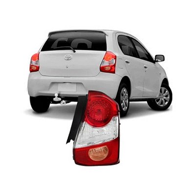 Lanterna traseira do etios hatch toyota de 2012 até 2021 lado direito bicolor cod 27242