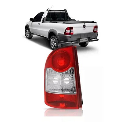 Lanterna traseira da strada fiat de 2010 a 2013 lado esquerdo bicolor cod 20903