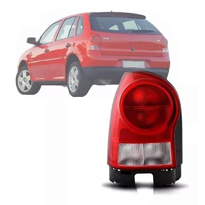 Lanterna traseira do gol g4 volkswagen de 2006 a 2008 lado esquerdo de cor vermelha cod 106122 388011