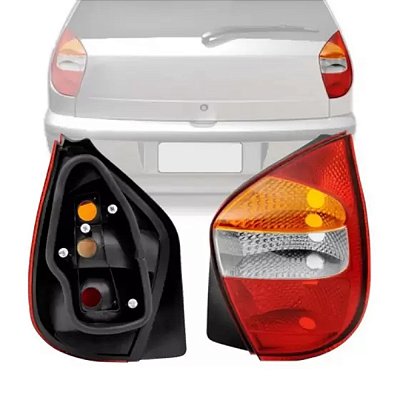 Lanterna traseira do palio fiat de 2001 a 2003 lado direito tricolor cod 351640