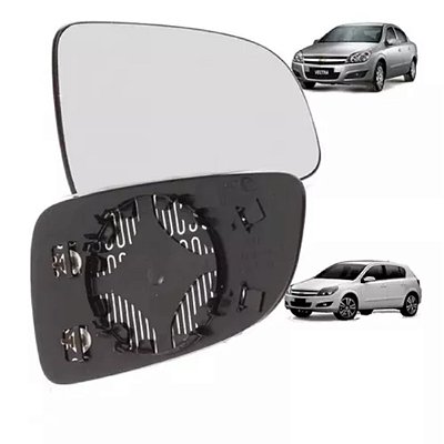 Lente retrovisor com base vectra elite chevrolet  2006 em diante com aquecedor lado direito metagal cod rgqm40he 333043