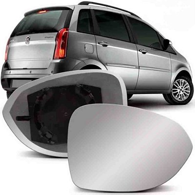 Lente retrovisor idea fiat 2011 em diante lado direito com base e vidro metalizado blawer cod 97136