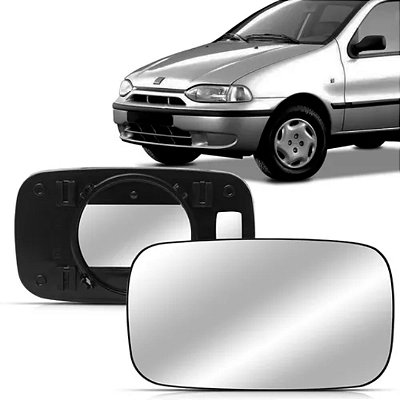 Lente retrovisor palio fiat até 2000 com base lado esquerdo cod 97101 58692