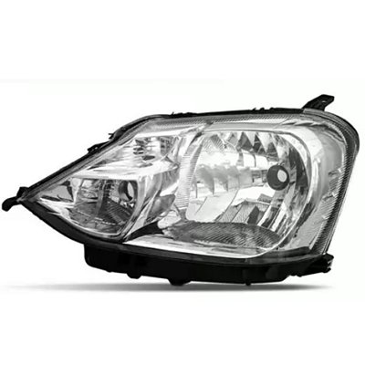 Farol manual do etios toyota de 2012 a 2016 lado esquerdo de cor cromada com carcaça preta cod 28091