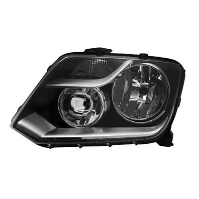 Farol manual duplo da amarok volkswagen de 2010 do  lado esquerdo máscara negra h1 e h7 cod 0160753 0528855