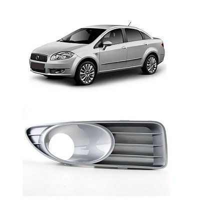 Moldura farol auxiliar fiat linea 2009 em diante  lado direito com furo cod 13118 1253845