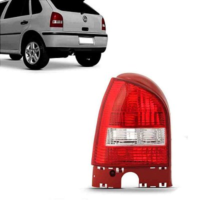 Lanterna traseira do gol g3 volkswagen de 1999 a 2005 lado esquerdo com ré na cor cristal cod 33435 484158