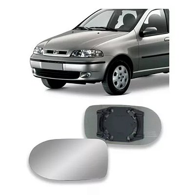 Lente retrovisor com base fiat palio fire 2001 a 2010 espelhado lado esquerdo cod 404e 965590 7113 13252