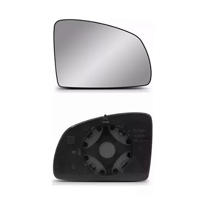 Lente retrovisor do meriva chevrolet de 2002 a 2012 lado esquerdo com base cod eb175