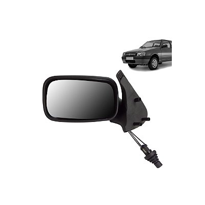 Espelho de retrovisor do uno fire fiat de 2001 a 2005 2 portas com controle remoto lado esquerdo cod 445819 rx4417