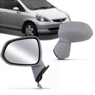 Retrovisor do fit honda de 2003 a 2008 lado esquerdo externo eletrico sem pisca primer cod 17481