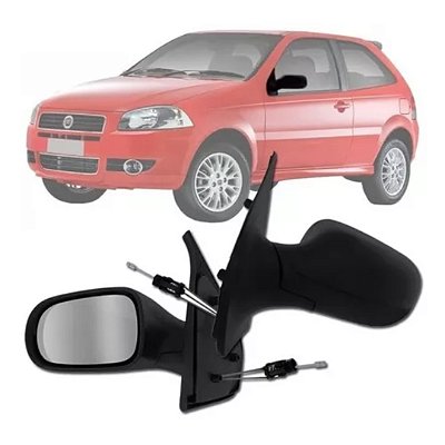 Retrovisor do palio fiat de 2008 a 2010 externo do lado esquerdo de 2 portas com controle metagal cod rtre99cr