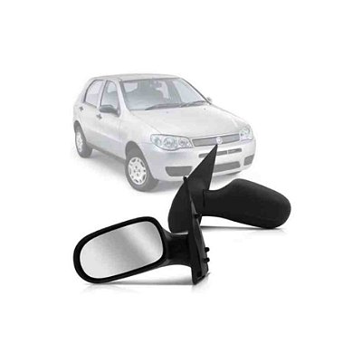 Retrovisor externo do palio fiat de 2011 em diante com 4 portas cor cromado do lado direito cod 444848 rx4514