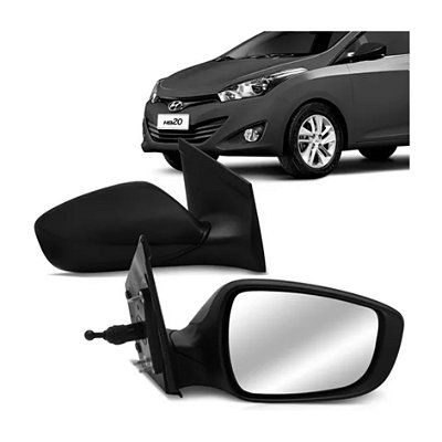 Retrovisor hyundai hb20 2012 a 2016 lado direito com controle sem pisca cod rx7744 1189602
