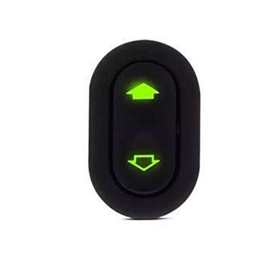 Interruptor do vidro eletrico dianteiro simples ford fiesta amazon 2003 a 2007 ecosport 2003 a 2007 6 pinos led verde lado passageiro traseiro lado motorista e passageiro cod fd1003 1317153