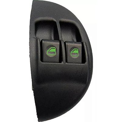 Interruptor do vidro elétrico fiat palio 1996 a 2002 dianteiro lado esquerdo duplo 6 pinos led verde cod 1316809 fi1008