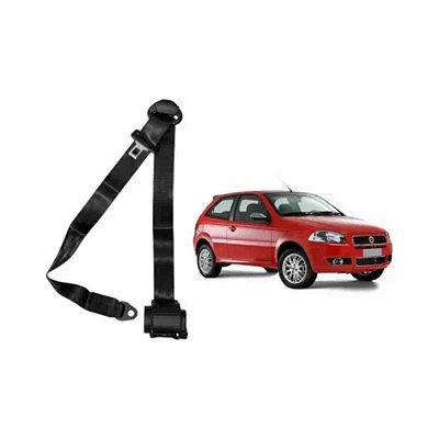 Cinto de segurança do palio fiat 2 portas retrátil sem fecho da cor preto com 3 pontos do lado direito cod 0501102 cr3p044