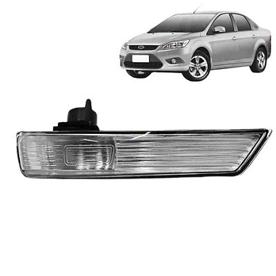 Pisca de retrovisor do focus 2007 em diante com 4 portas do lado esquerdo na cor cromado cod 1105017 31074e