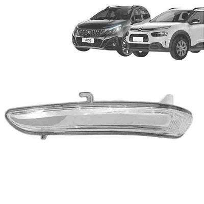 Pisca do retrovisor do c4 cactus citroen e 208 peugeot de 2012 a 2016 lado esquerdo cod 24003