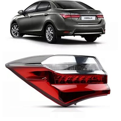 Lanterna do corolla toyota de 2018 a 2019 lado esquerdo traseiro canto com led cod 26795
