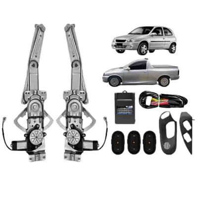 Kit de vidro elétrico pick up corsa chevrolet de 1995 a 2008 duas portas lado esquerdo e direito cod 7633 4667 6332