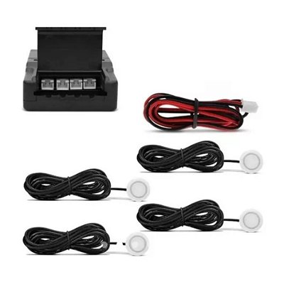 Sensor de estacionamento frontal de 4 peças na cor branca kx3 cod 115241