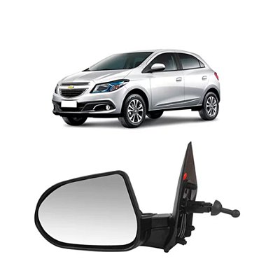 Retrovisor do prisma e onix chevrolet de 2012 a 2020 externo do lado esquerdo modelo elétrico com capa na cor primer cod 26893