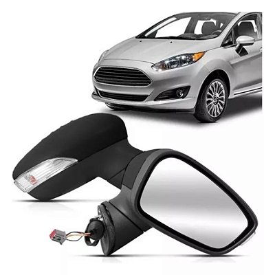 Retrovisor do fiesta ford de 2011 a 2019 externo do lado direito elétrico com pisca sem aquecedor com ranhura cod 27336