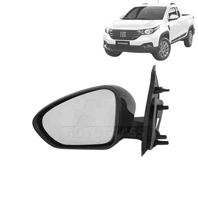Retrovisor da strada fiat de 2022 externo do lado esquerdo com pisca elétrico metagal cod 100259413