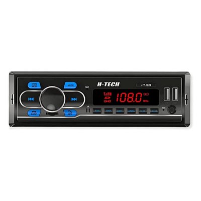 Radio ht1023 com 2 usb cartão sd auxiliar p2 e bluetooth h tech cod 104161