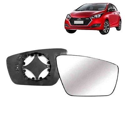 Lente de retrovisor do hb20 hyundai de 2020 do lado esquerdo com base cod 13227413 rczm35