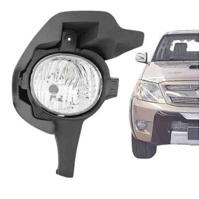 Farol auxiliar da hillux pick up toyota de 2005 a 2008 lado esquerdo com suporte cod 26031 8861