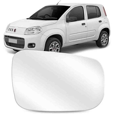 Refil lente de retrovisor do uno vivace fiat de 2010 em diante lado esquerdo metalizado blawer cod 413e 0968150