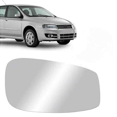 Refil lente de retrovisor do stilo fiat de 2002 a 2007 e idea fiat de 2005 em diante lado esquerdo sem base blawer cod 4008e