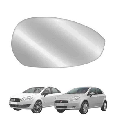Refil lente de retrovisor do punto linea fiat de 2007 a 2016 branco lado direito cod 7124