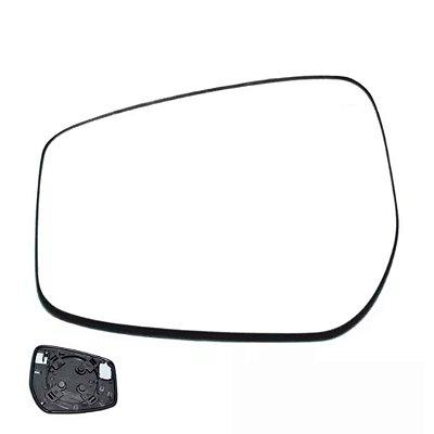 Lente de retrovisor com base do kicks nissan de 2017 a 2023 lado direito cod rkym50