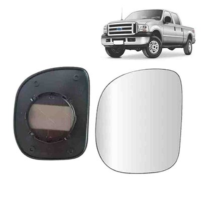 Lente retrovisor com base da f250 ford de 1998 a 2012 lado esquerdo elétrico metalizado metagal cod rfhm21