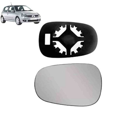 Lente de retrovisor com base do clio renault de 1999 a 2011 lado direito cod eb224