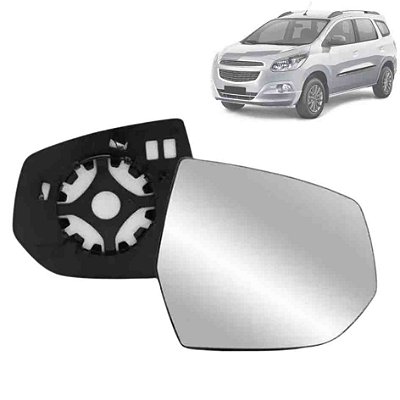 Lente de retrovisor com base do spin volkswagen de 2012 em diante lado esquerdo spj cod eb937