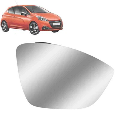 Lente de retrovisor do 208 peugeot de 2012 em diante lado direito metalizado sem base blawer cod 537d