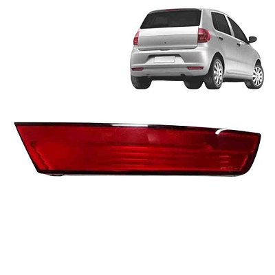 Refletor parachoque do fox crossfox volkswagen de 2010 a 2014 lado direito de cor vermelha refletiva cod 107022 0210 0389347
