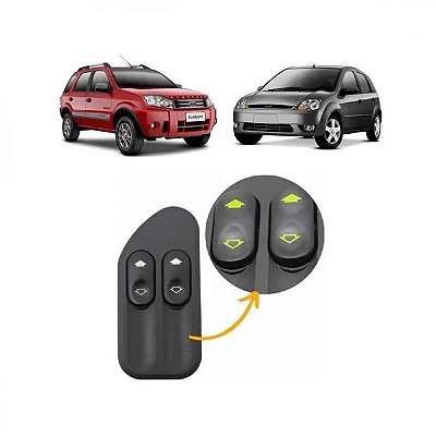 Interruptor fiesta ford de 2003 a 2010 e ecosport ford dianteiro lado esquerdo duplo