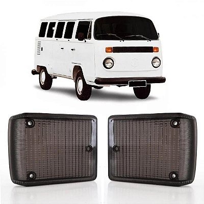 Lente kombi volkswagen de 1976 a 1997 dianteira fumê clipper duas peças